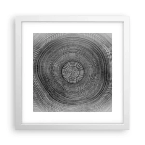 Affiche dans un cadre blanc - Poster - Signe du temps - 30x30 cm