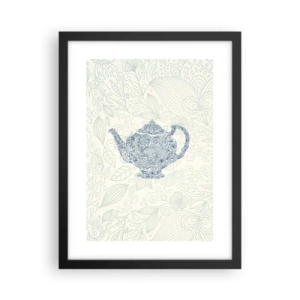 Affiche dans un cadre noir - Poster - Le charme du thé - 30x40 cm