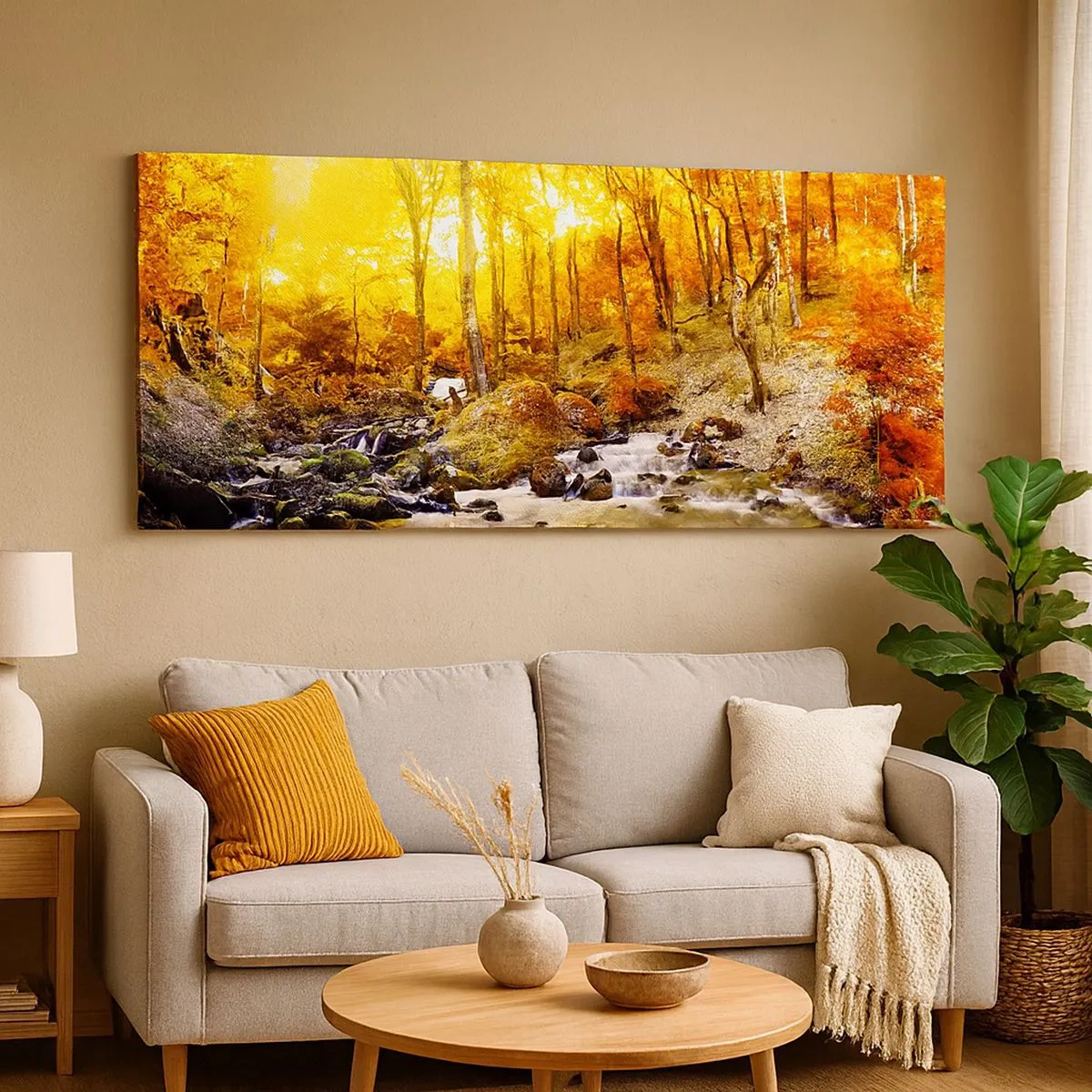 Impression sur toile - Image sur toile - Pierres serties d'or et de platine - 100x40 cm