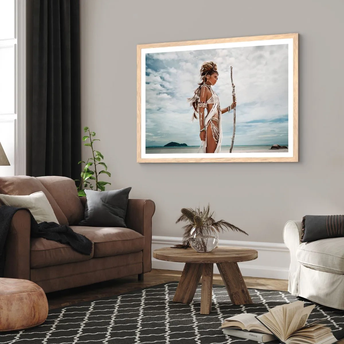 Affiche dans un chêne clair - Poster - Reine des tropiques - 40x30 cm