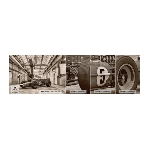Échantillon de Papier Peint Premium Canvas - Le repos du guerrier - Formule 1, Rétro, Automobile - 100x30 cm