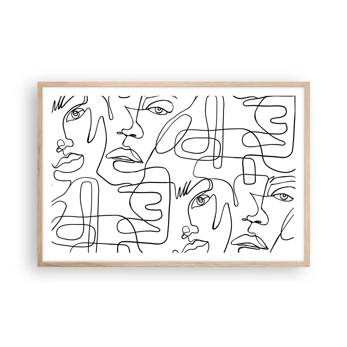 Affiche dans un chêne clair - Poster - Dans des émotions enchevêtrées - 91x61 cm