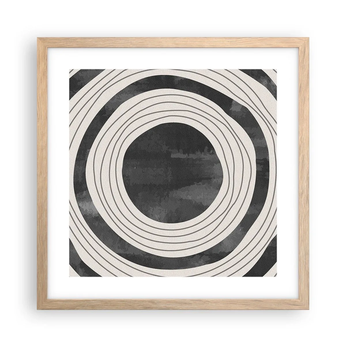 Affiche dans un chêne clair - Poster - Droit au but - 40x40 cm