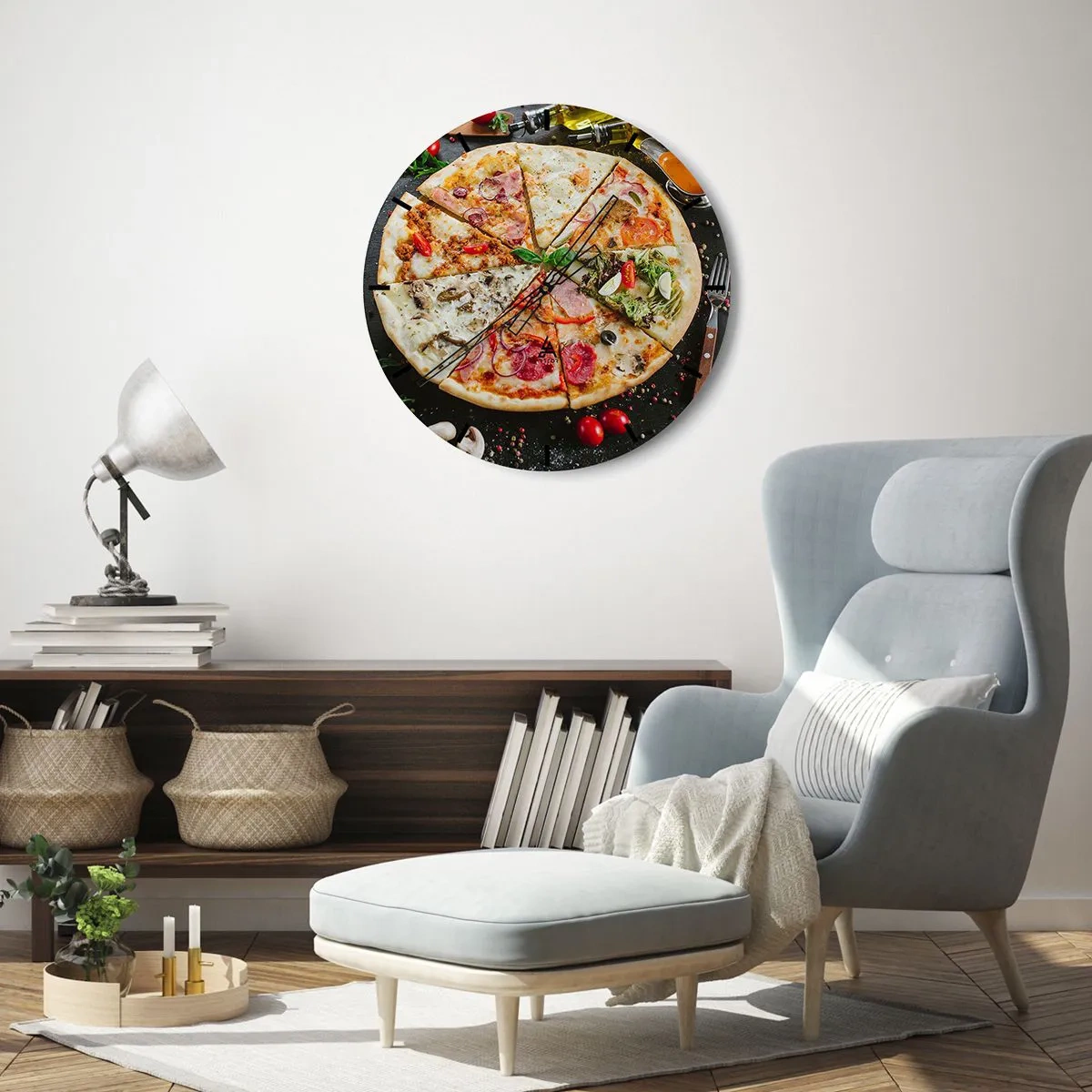 Horloge murale - Pendule murale - Une gamme de saveurs - 40x40 cm