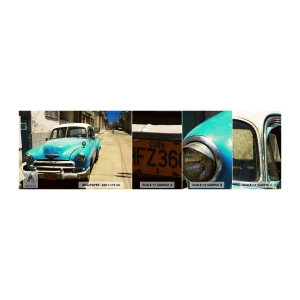 Échantillon De Papier Peint Standard Eco - Et vive Cuba ! - Automobile, Voiture, Cuba - 100x30 cm
