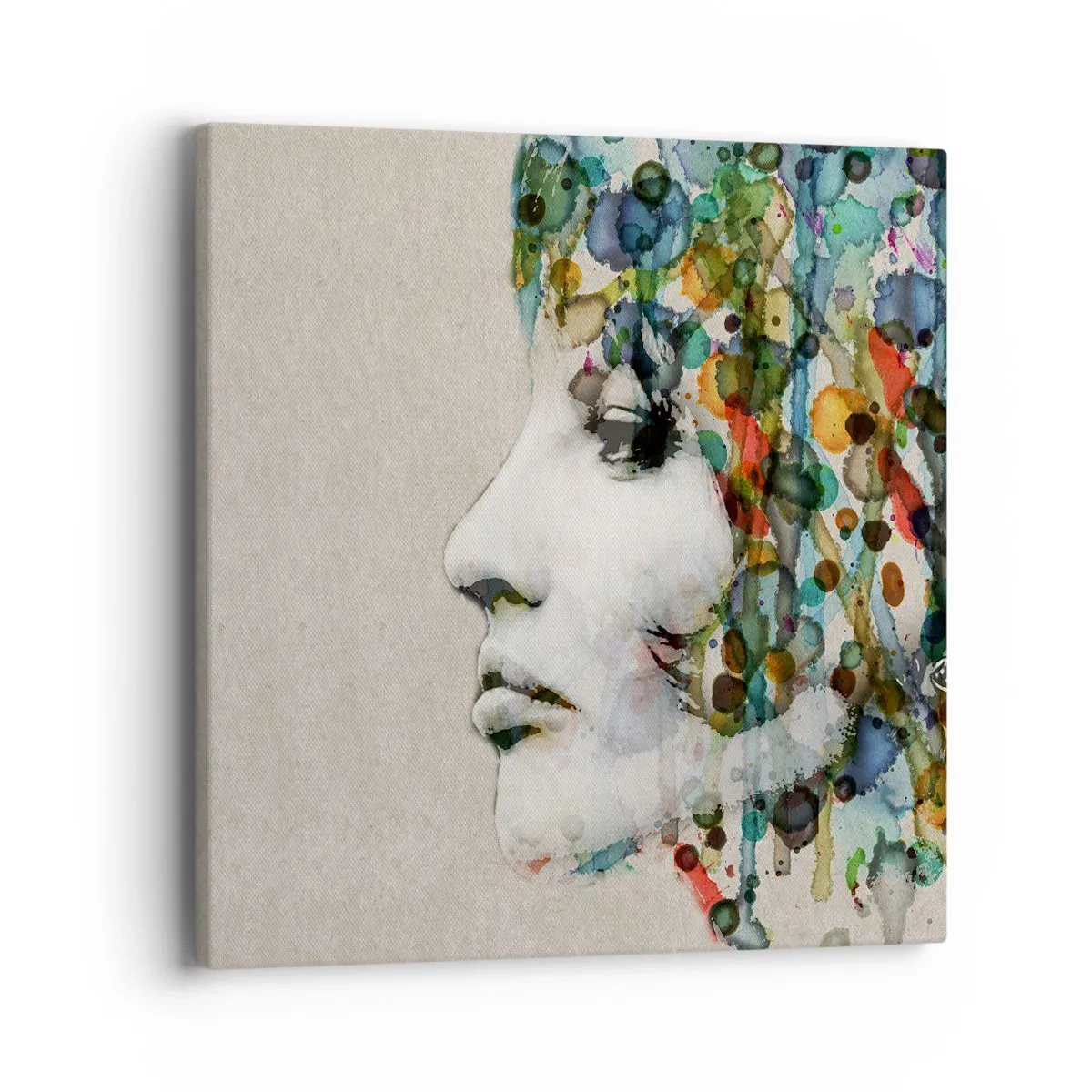 Impression sur toile - Image sur toile - Elle est sortie de la grisaille - 40x40 cm