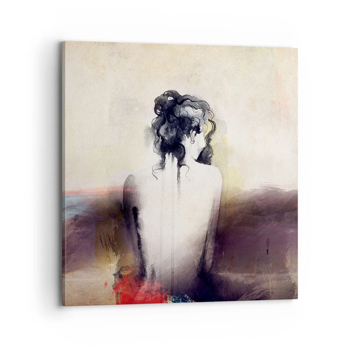 Impression sur toile - Image sur toile - Lignes lisses, formes ovales - 70x70 cm