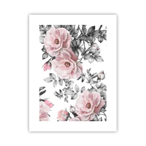 Affiche - Poster - Se perdre dans les fleurs des roses - 30x40 cm