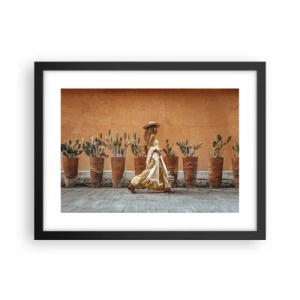 Affiche dans un cadre noir - Poster - Style hippie - 40x30 cm