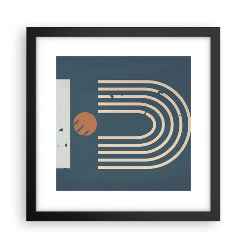 Affiche dans un cadre noir - Poster - Géométrie sur la grenade - 30x30 cm