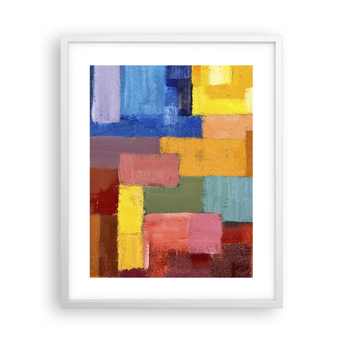 Affiche dans un cadre blanc - Poster - Chacun est différent, tout est coloré - 40x50 cm