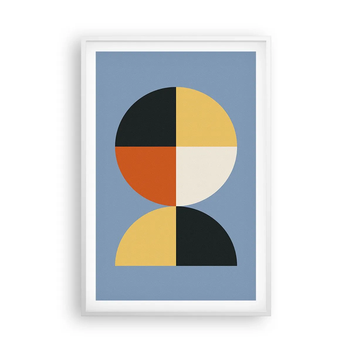 Affiche dans un cadre blanc - Poster - Regarde et compte - 61x91 cm