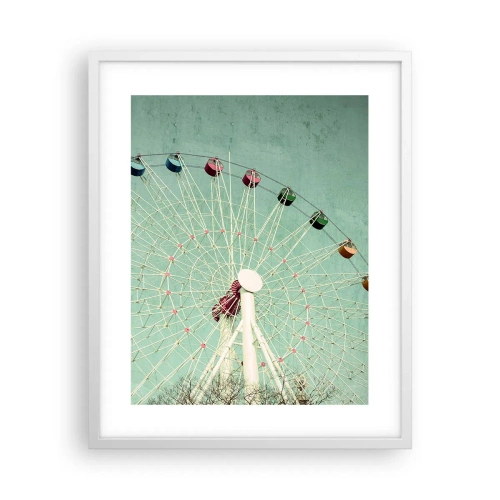 Affiche dans un cadre blanc - Poster - Nous vous invitons à vous amuser - 40x50 cm