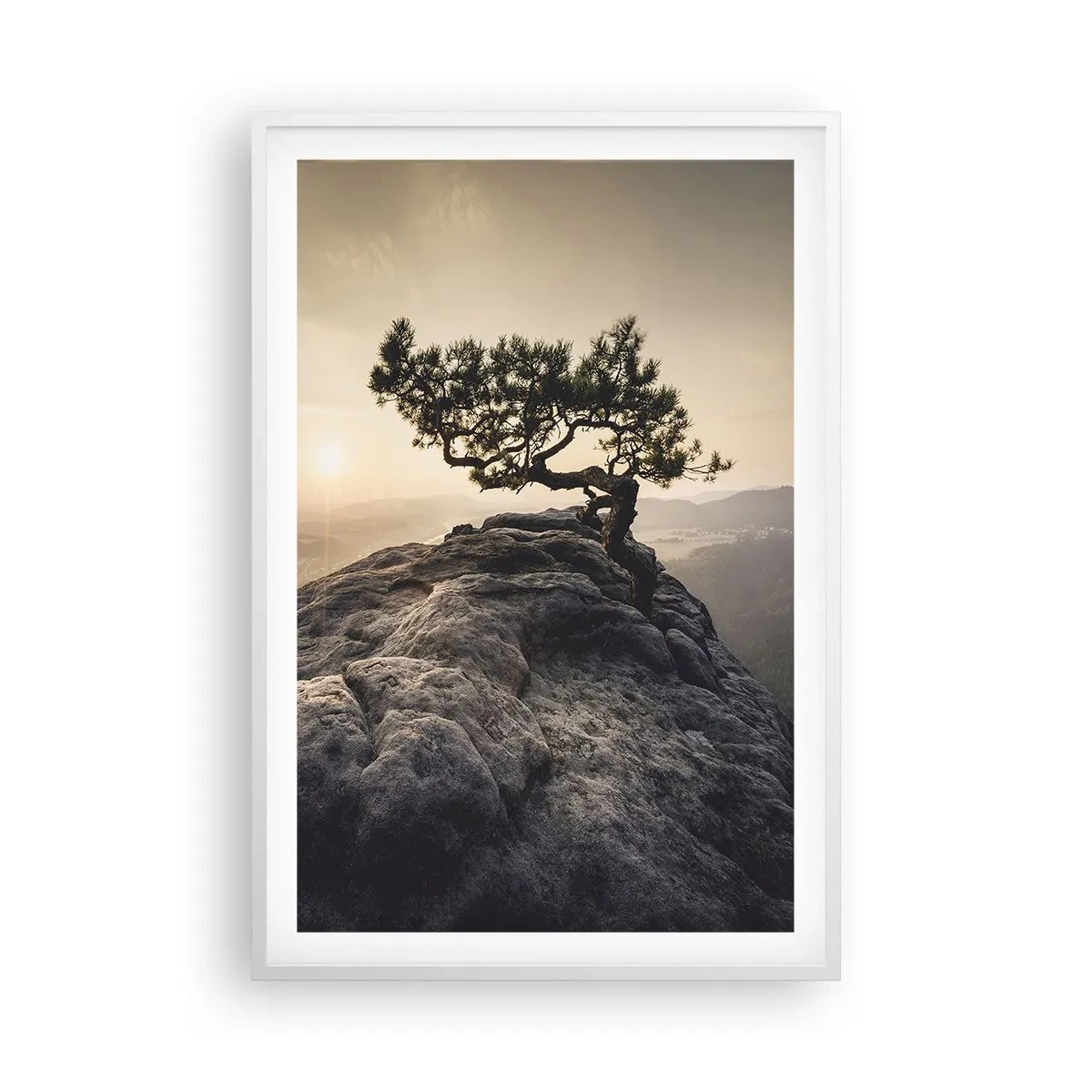 Affiche dans un cadre blanc - Poster - La vie gagne toujours - 61x91 cm