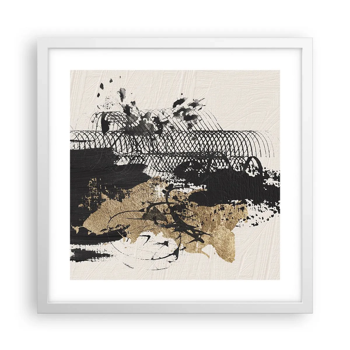 Affiche dans un cadre blanc - Poster - Composer avec passion - 40x40 cm