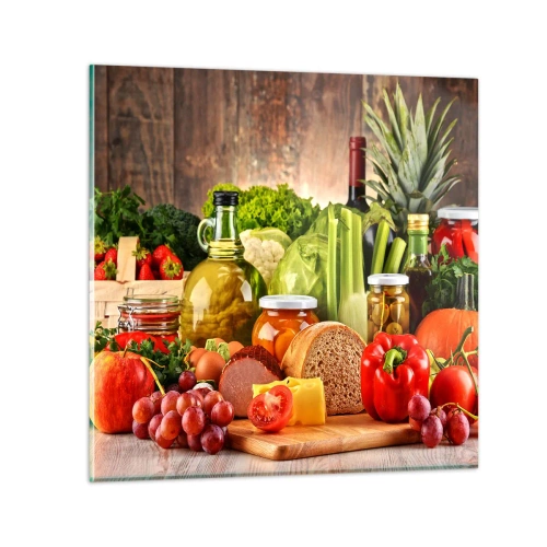 Impression sur verre - Image sur verre - Fumé, cuit au four et mariné - 70x70 cm