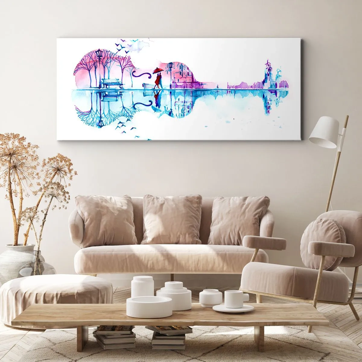 Impression sur toile - Image sur toile - Je vous apporterai de cantiques de pluie - 100x40 cm