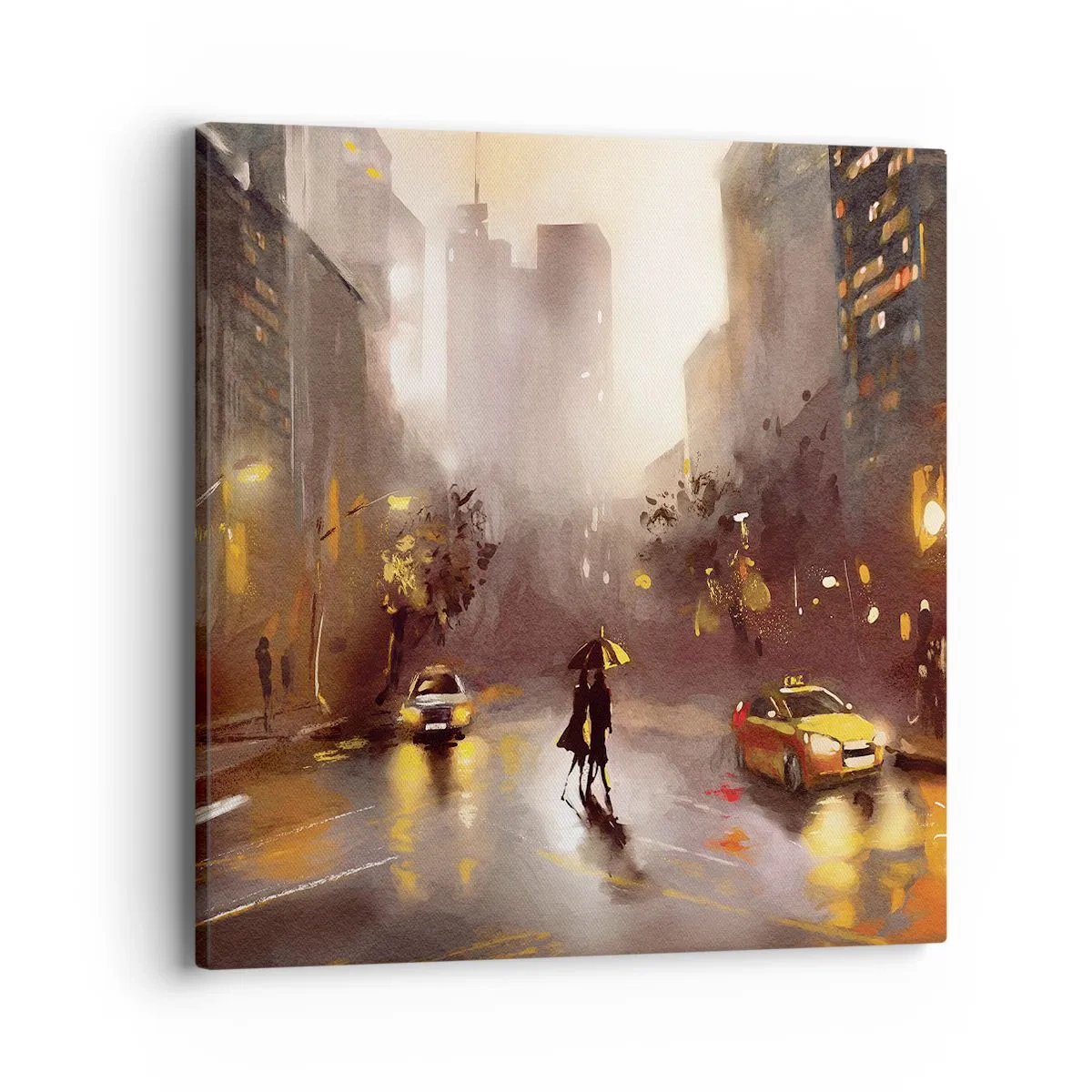 Impression sur toile - Image sur toile - Dans les lumières de New-York - 40x40 cm