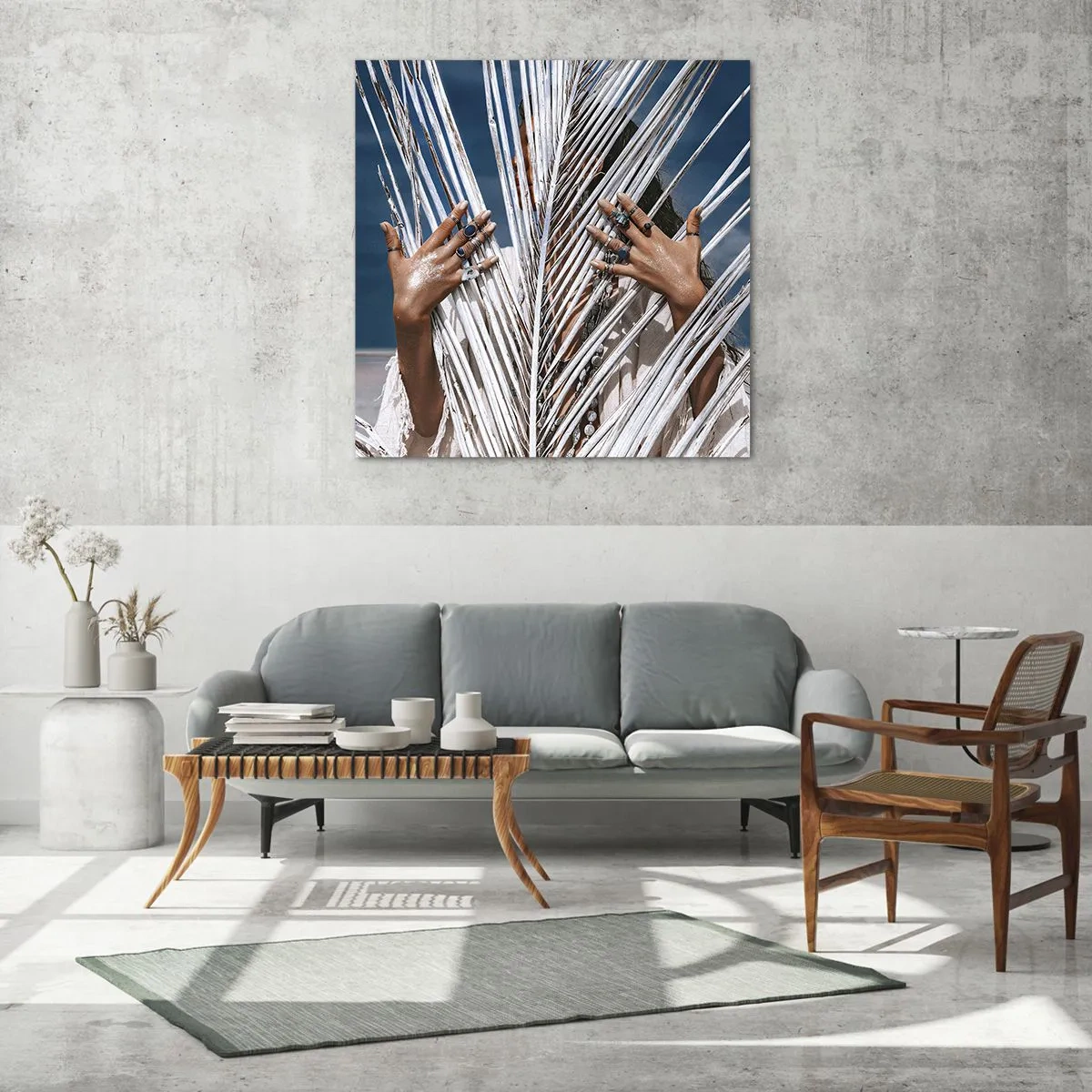 Impression sur verre - Image sur verre - Fille de chaman ? - 70x70 cm