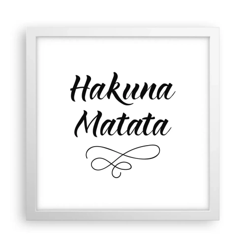 Affiche dans un cadre blanc - Poster - Le meilleur conseil - 30x30 cm