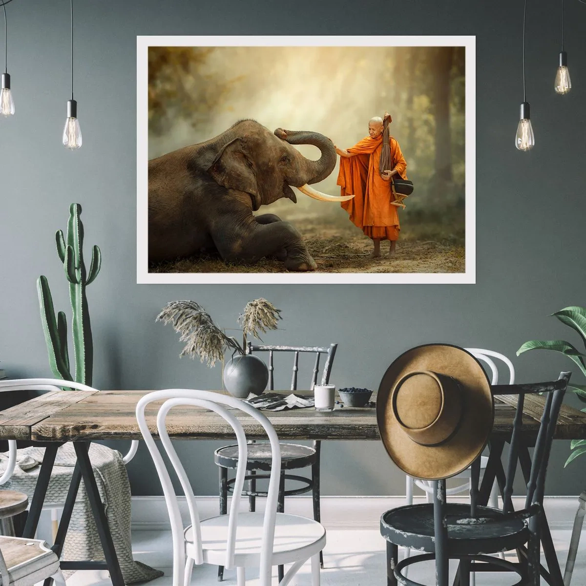 Affiche - Poster - Rencontre en voyageant - 50x40 cm