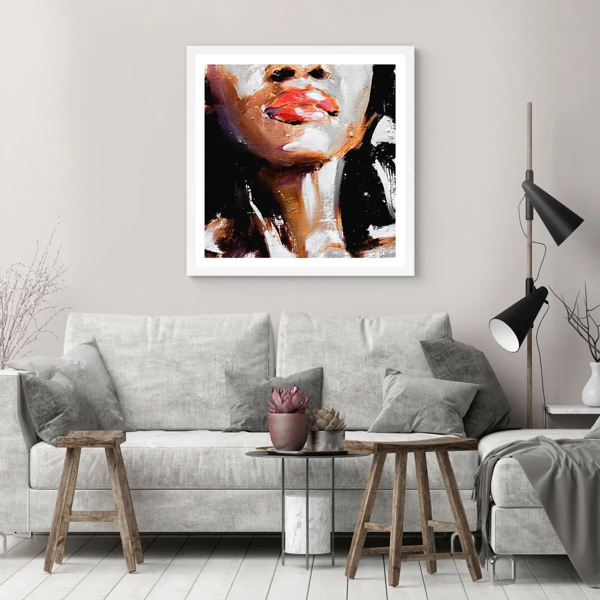 Affiche dans un cadre blanc - Poster - Fierté sans préjugés - 60x60 cm