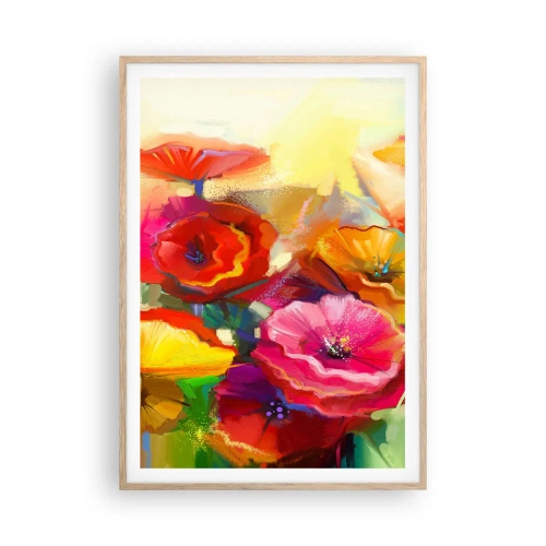 Affiche dans un chêne clair - Poster - Pas seulement rouge - 70x100 cm