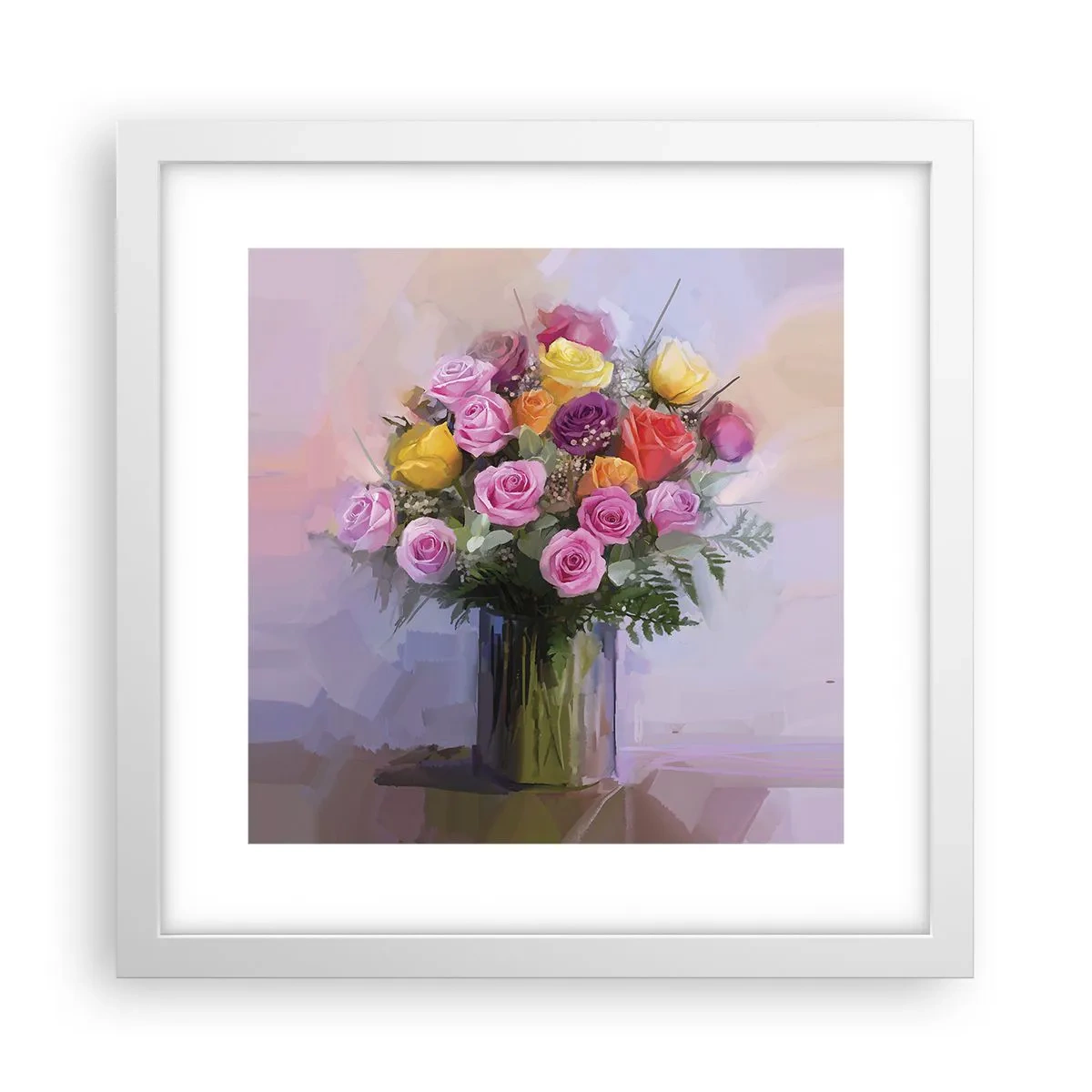 Affiche dans un cadre blanc - Poster - Beauté conservée - 30x30 cm