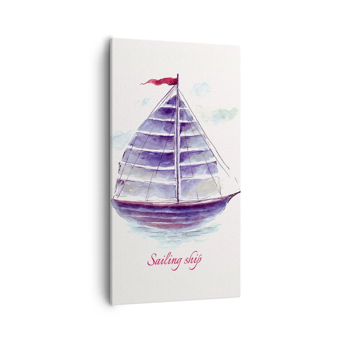 Impression sur toile - Image sur toile - Plein de voiles et d’eau calme - 55x100 cm