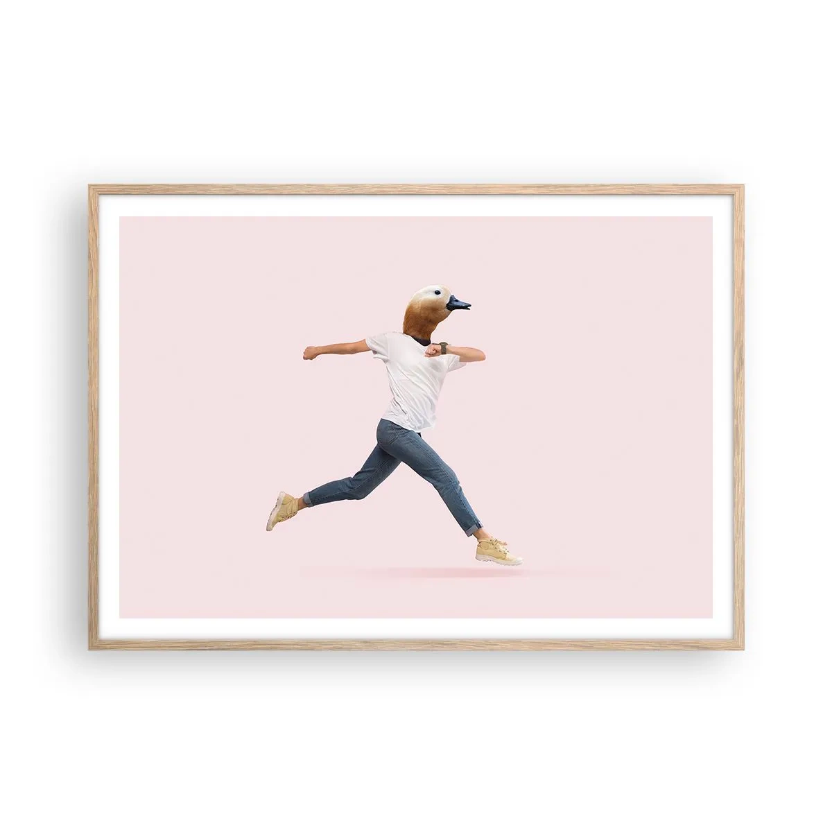 Affiche dans un chêne clair - Poster - Une pincée d'absurdité - 100x70 cm