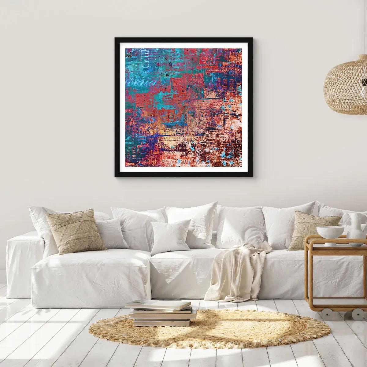 Affiche dans un cadre noir - Poster - Mémoire et oubli - 40x40 cm