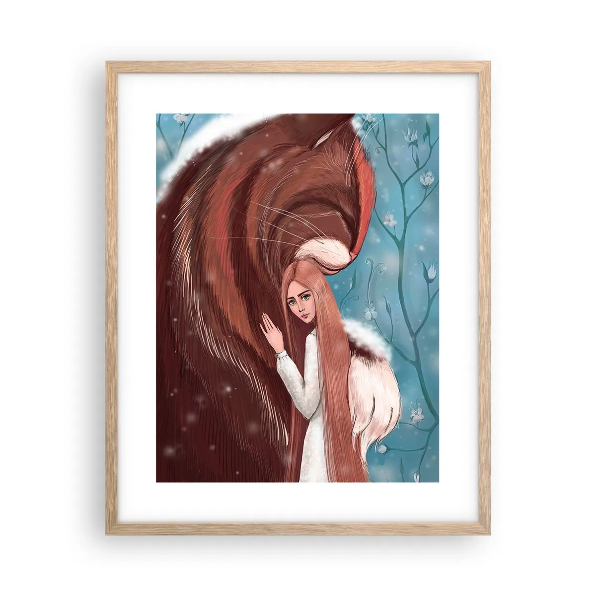 Affiche dans un chêne clair - Poster - Bienvenue dans le conte de fées - 40x50 cm