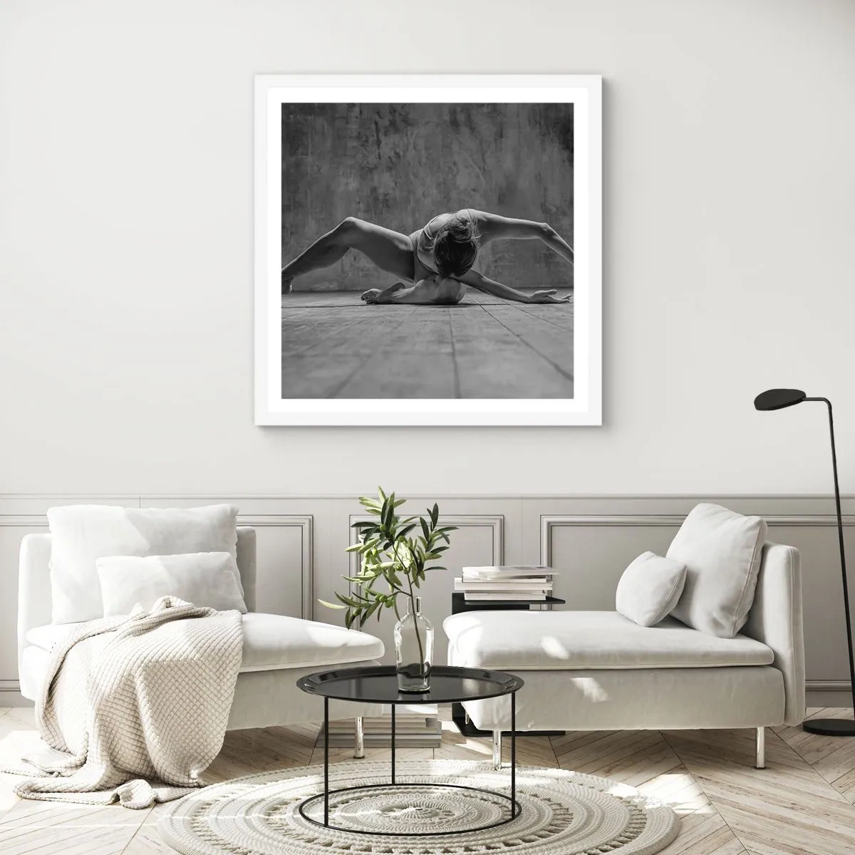 Affiche dans un cadre blanc - Poster - Symétrie trouvée - 50x50 cm