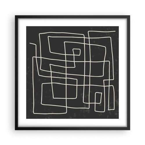 Affiche dans un cadre noir - Poster - Pas aussi simple - 50x50 cm