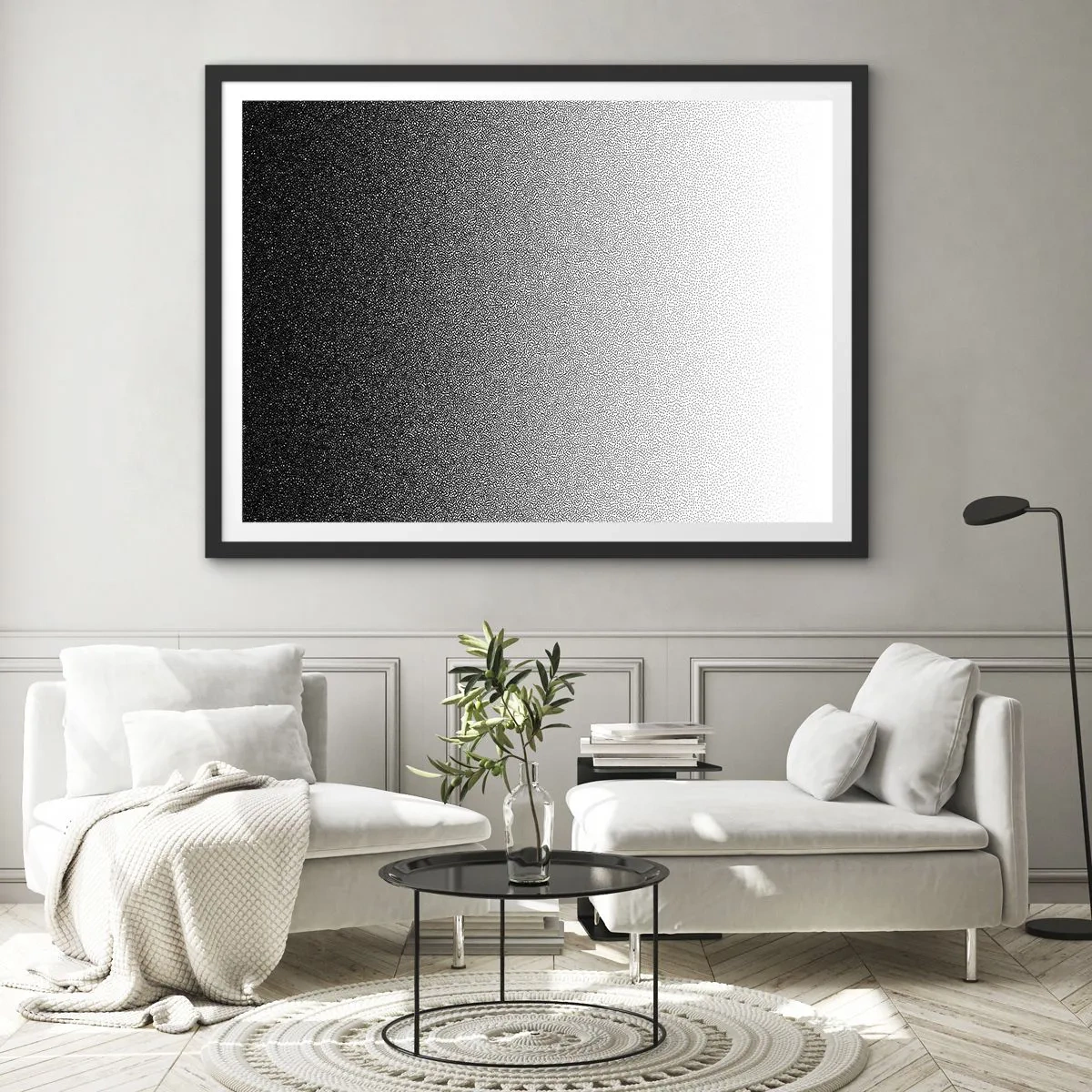 Affiche dans un cadre noir - Poster - Du coté de la lumière - 50x40 cm