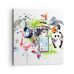 Impression sur toile - Image sur toile - Dans l'objectif d'un voyageu - 70x70 cm