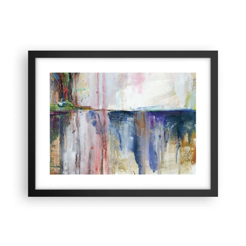 Affiche dans un cadre noir - Poster - Impressions et associations colorées - 40x30 cm