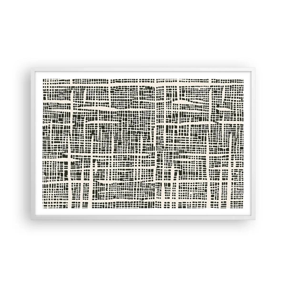 Affiche dans un cadre blanc - Poster - Composition tissée - 91x61 cm