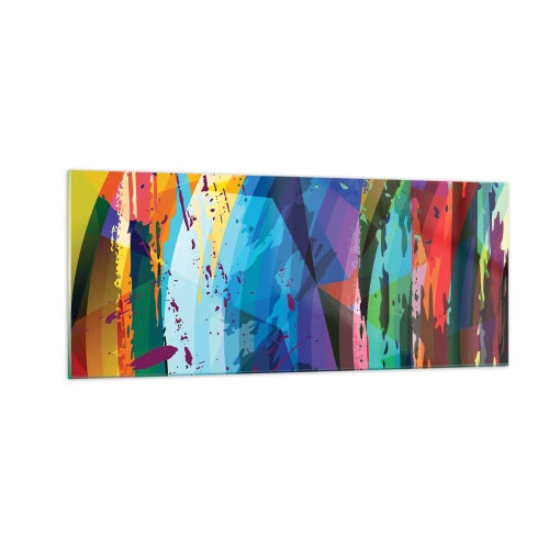 Impression sur verre - Image sur verre - Vertiges colorés - 100x40 cm