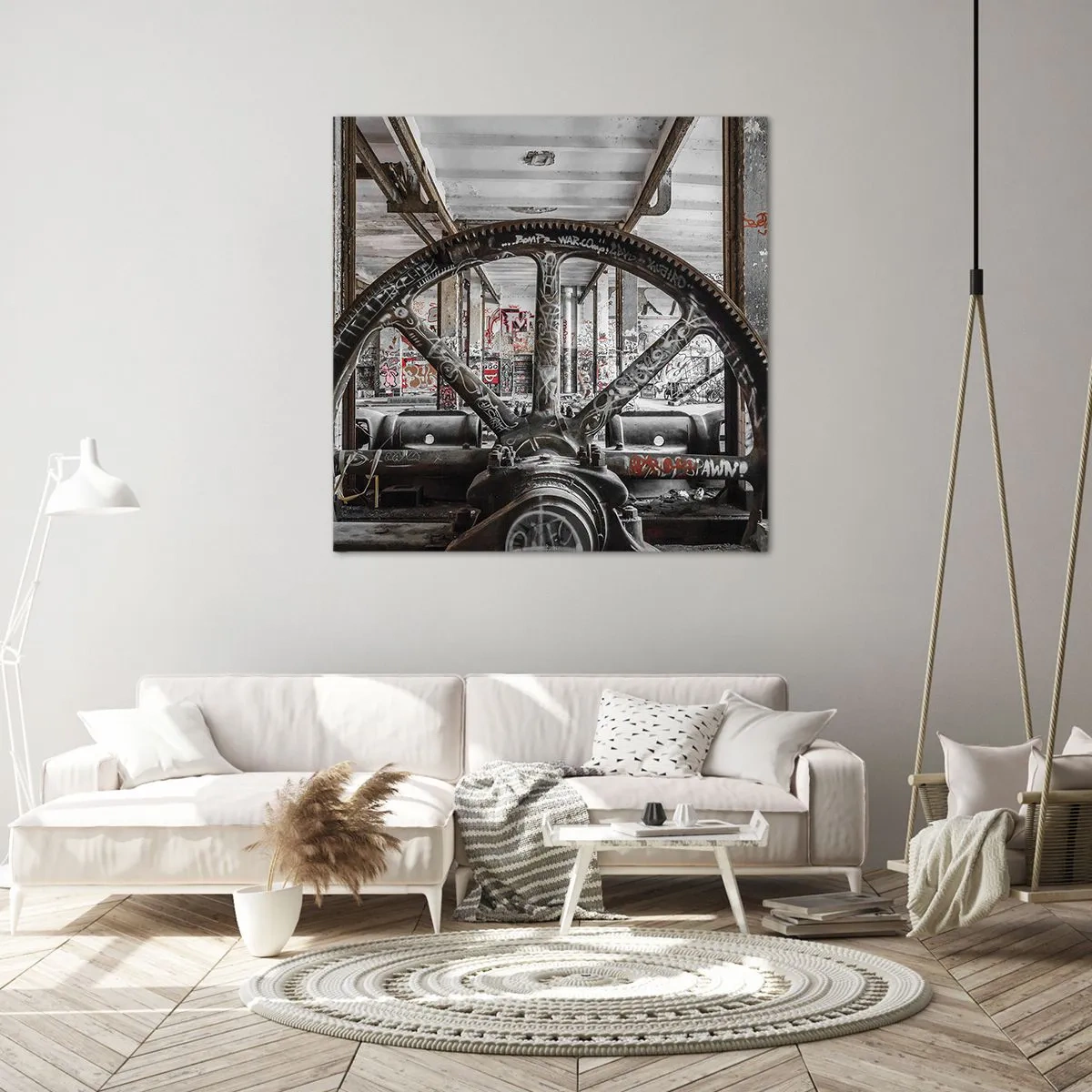 Impression sur toile - Image sur toile - Vie secrète d'une usine - 50x50 cm