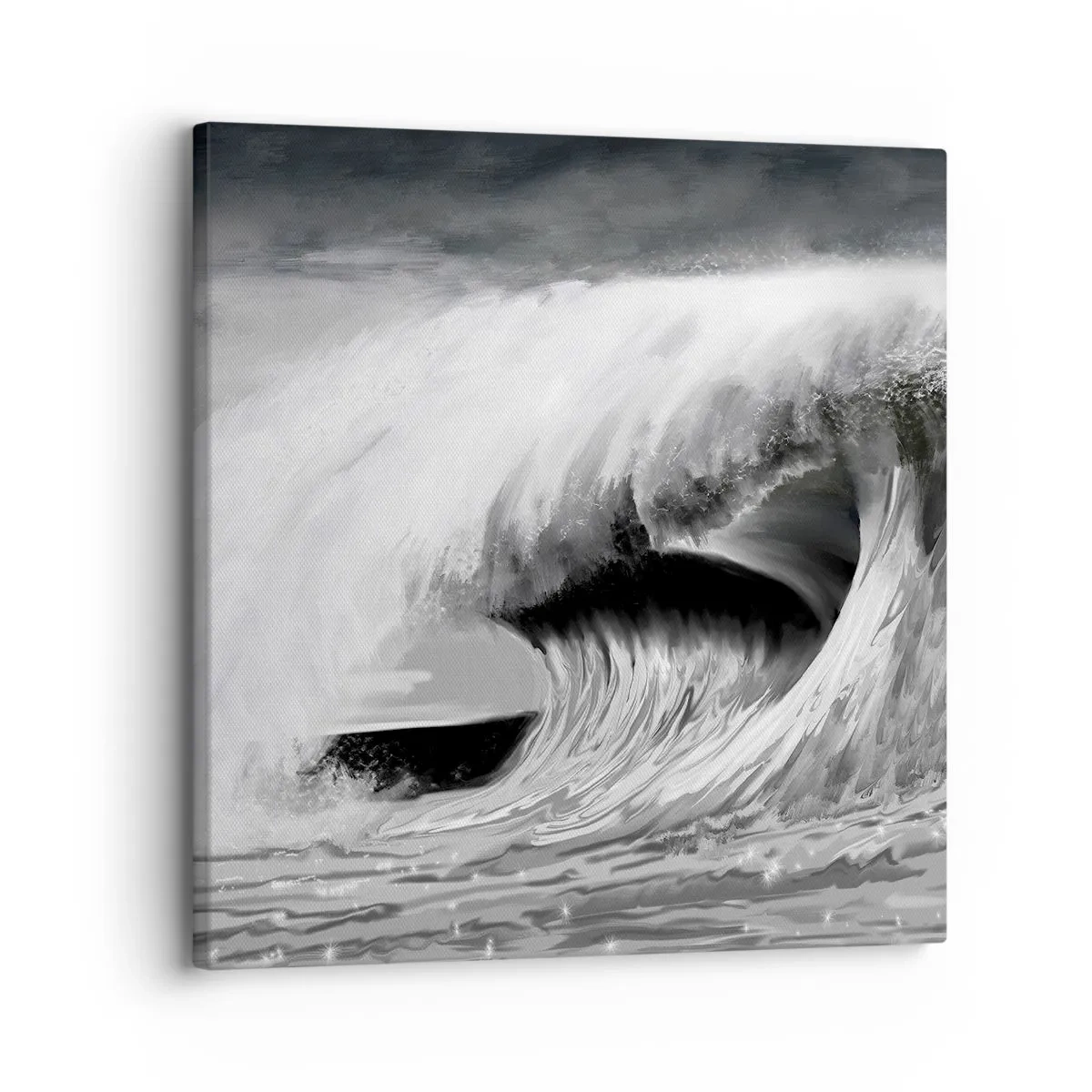 Impression sur toile - Image sur toile - La colère de l'océan - 30x30 cm