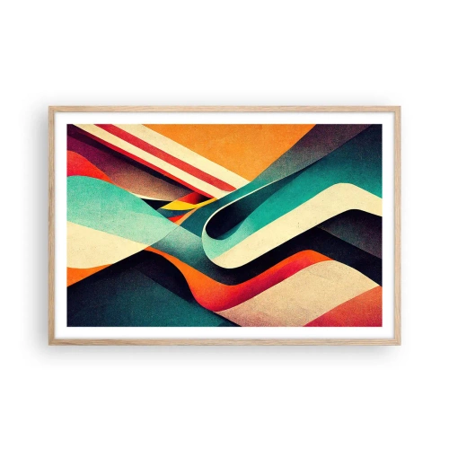 Affiche dans un chêne clair - Poster - Composition intense - 91x61 cm