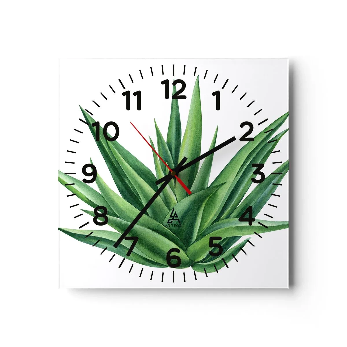 Horloge murale - Pendule murale - Vert – force – vie - 30x30 cm