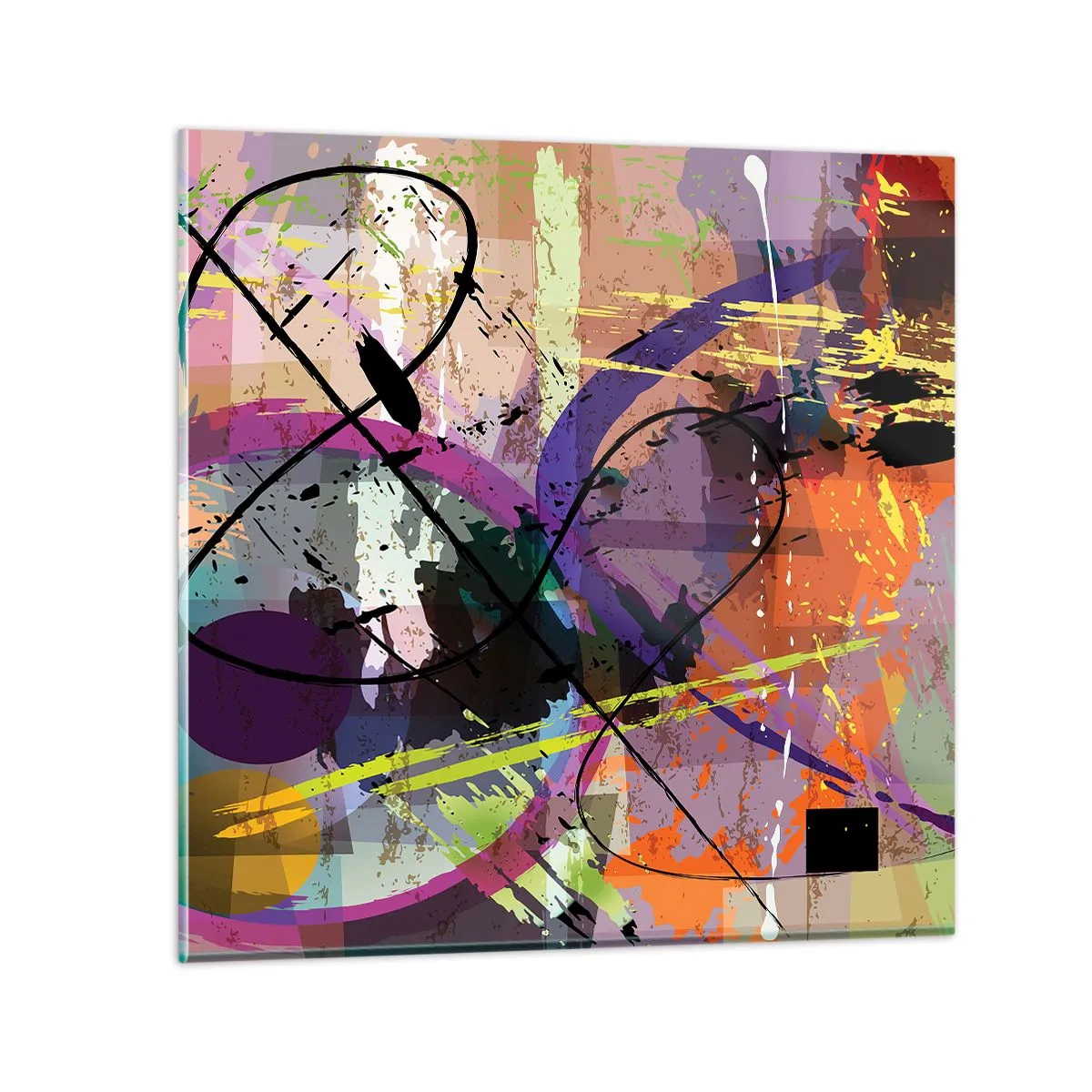 Impression sur verre - Image sur verre - Vous pouvez aller tout droit ou autour - 60x60 cm