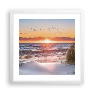 Affiche dans un cadre blanc - Poster - Paysage horizontal - 40x40 cm