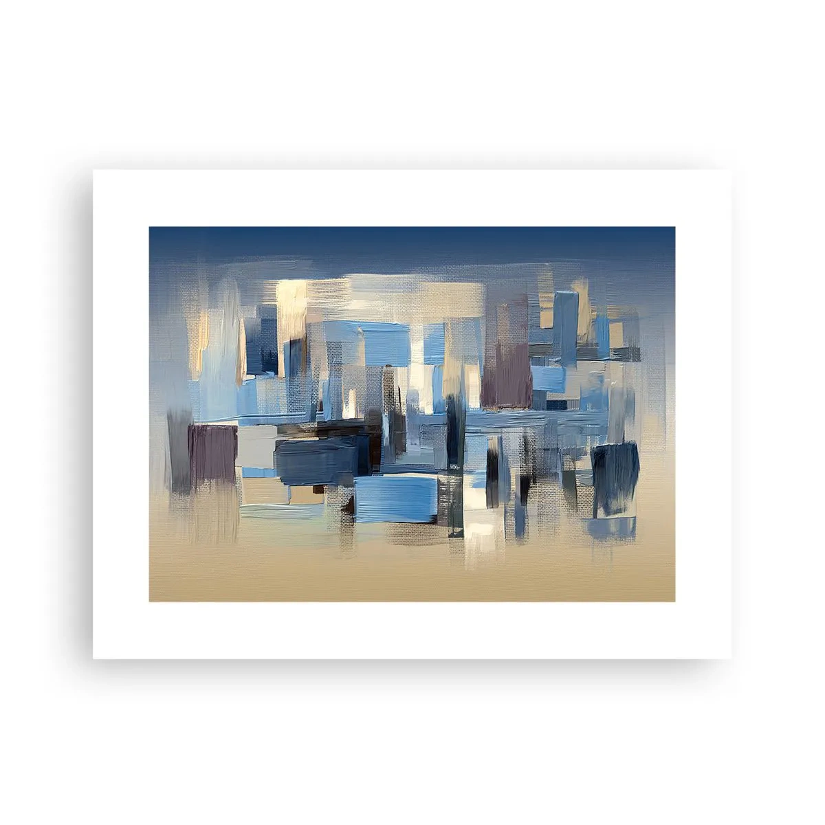 Affiche - Poster - Construction bleue - 40x30 cm
