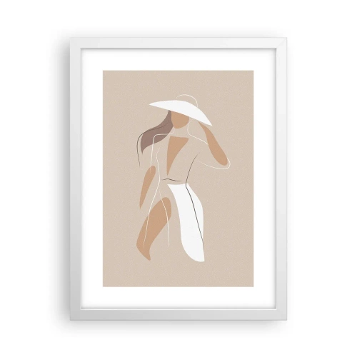 Affiche dans un cadre blanc - Poster - Lea mode est un jeu - 30x40 cm