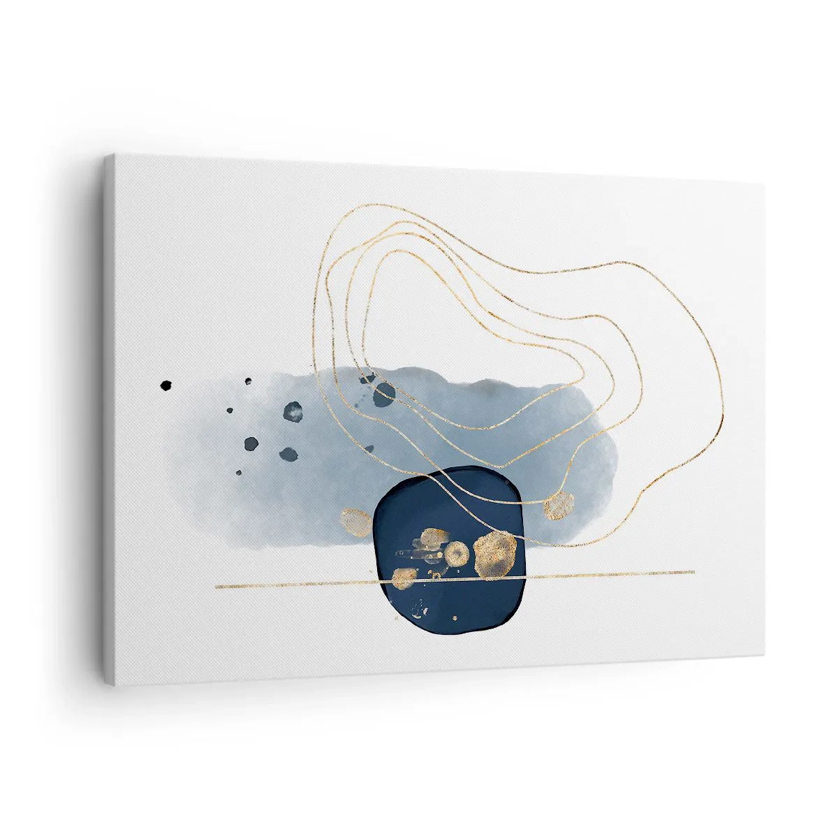 Impression sur toile - Image sur toile - Fantaisie bleu et or - 70x50 cm