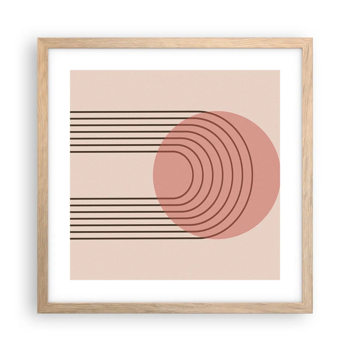 Affiche dans un chêne clair - Poster - Attraction irrésistible - 40x40 cm