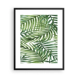 Affiche dans un cadre noir - Poster - Sous la canopée verte - 40x50 cm